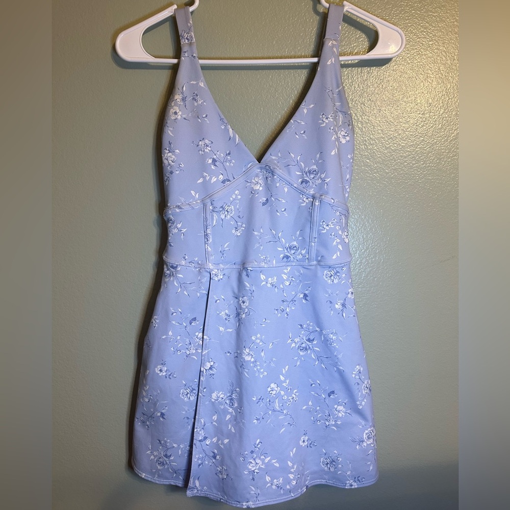 AS Revival (Altar’d State) Blue Floral From The Top Corset Dress